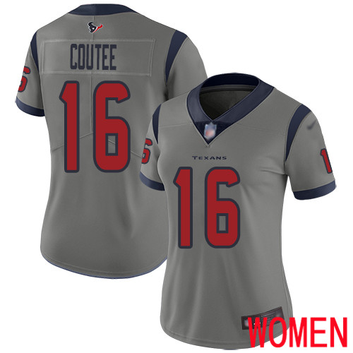 Houston Texans Limited Gray Women Keke Coutee Jersey NFL Football #16 Inverted Legend